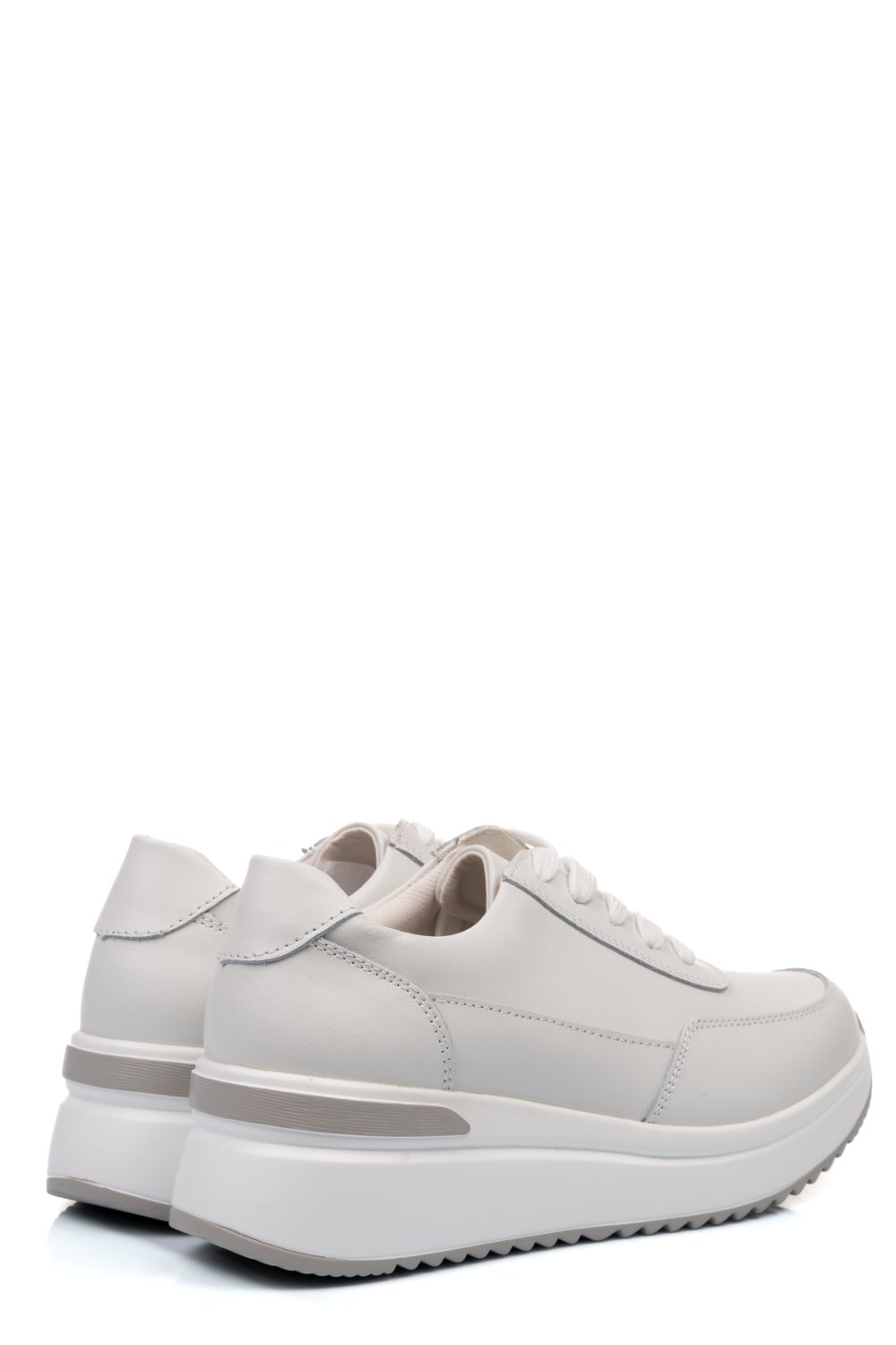 PANTOFI SPORT ALBI PIELE NATURALA TSP3098