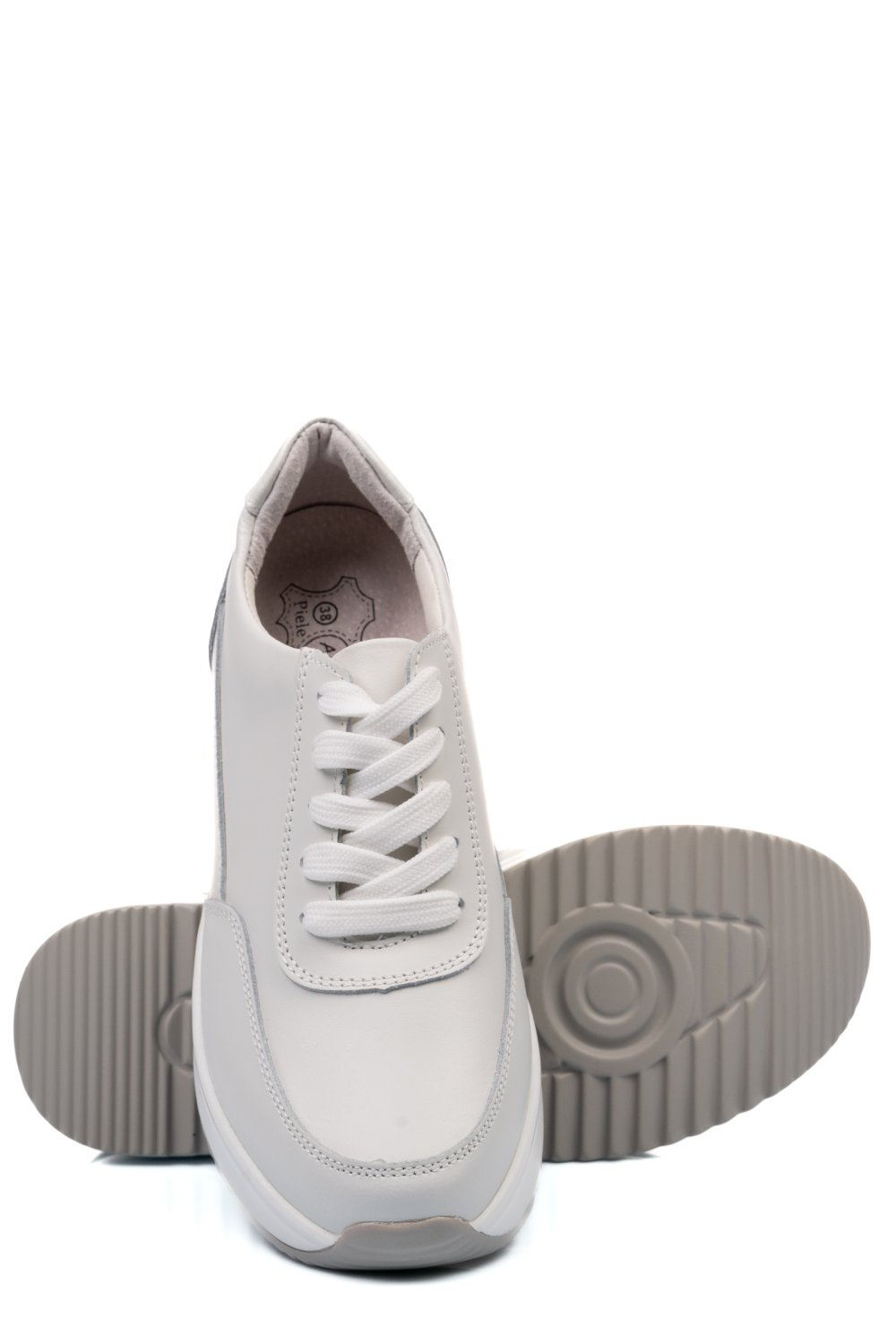 PANTOFI SPORT ALBI PIELE NATURALA TSP3098