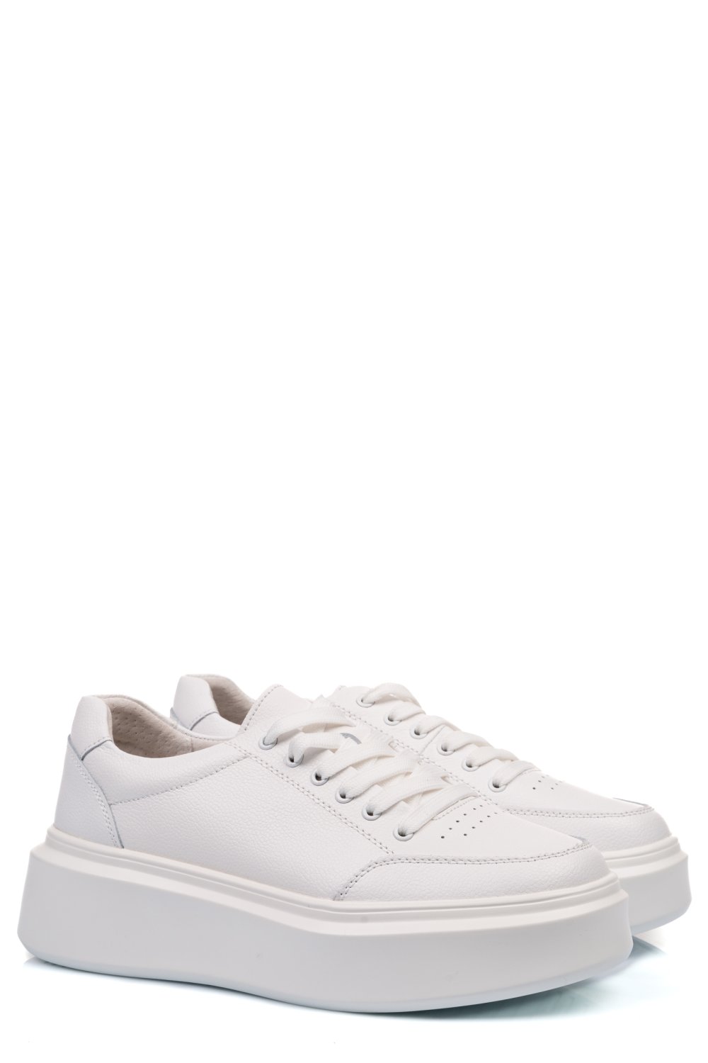 PANTOFI SPORT ALBI PIELE NATURALA FSP001672