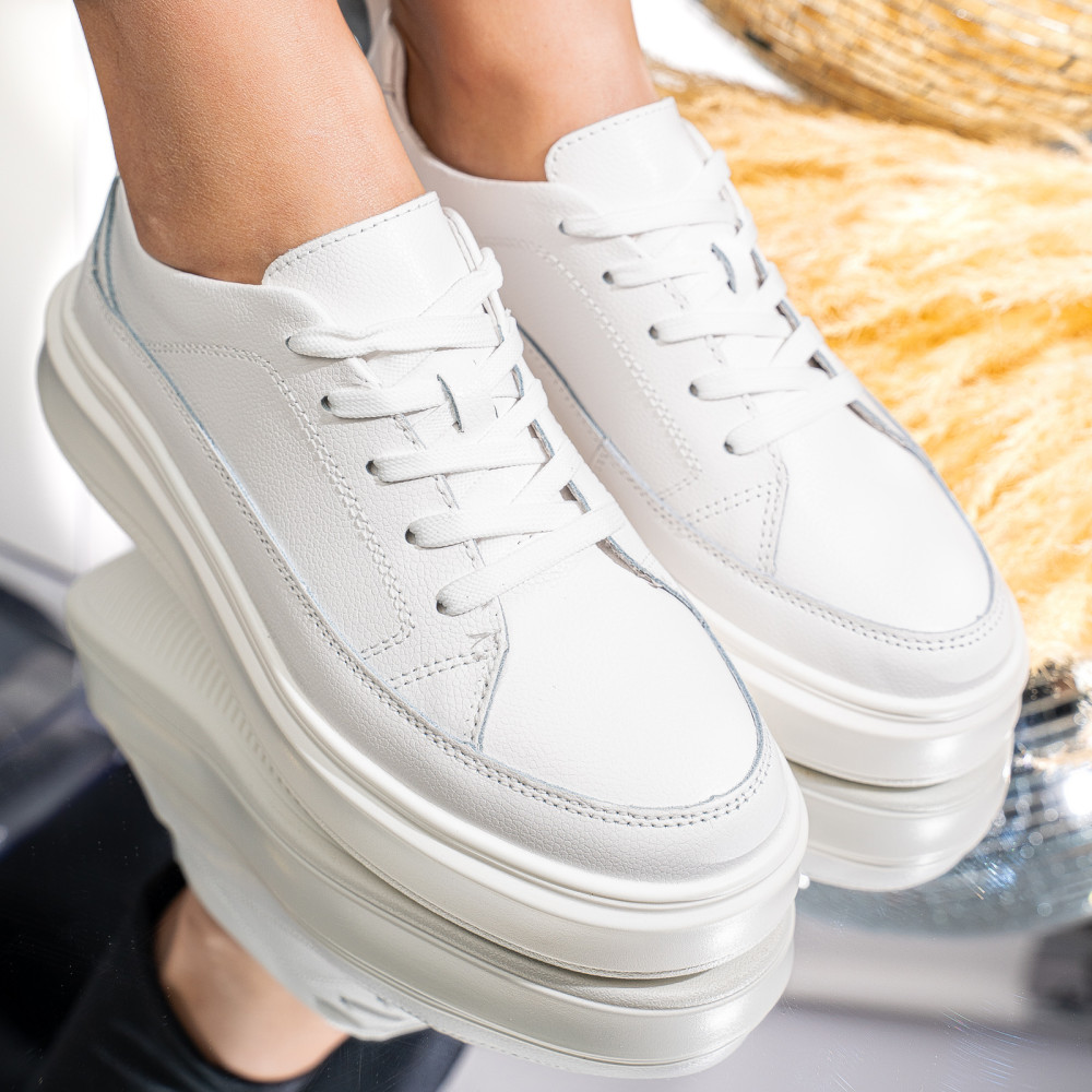 PANTOFI SPORT WHITE PIELE NATURALA FSP001-723