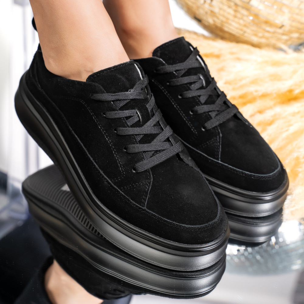 PANTOFI SPORT BLACK PIELE NATURALA INTOARSA FSP001-723