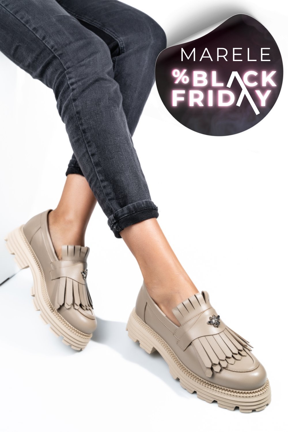 MOCASINI DAMA PIELE NATURALA BEJ 3S7795