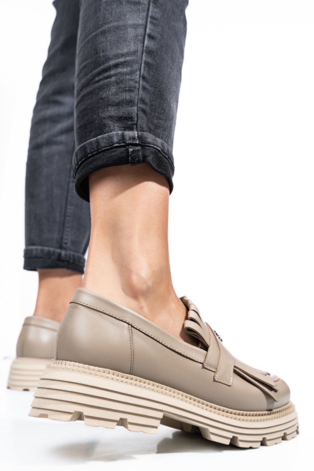 MOCASINI DAMA PIELE NATURALA BEJ 3S7795