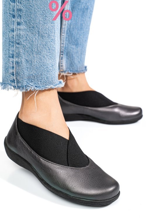 Pantofi pewter piele naturala dpc1529