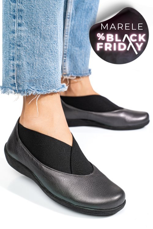 Pantofi pewter piele naturala dpc1529