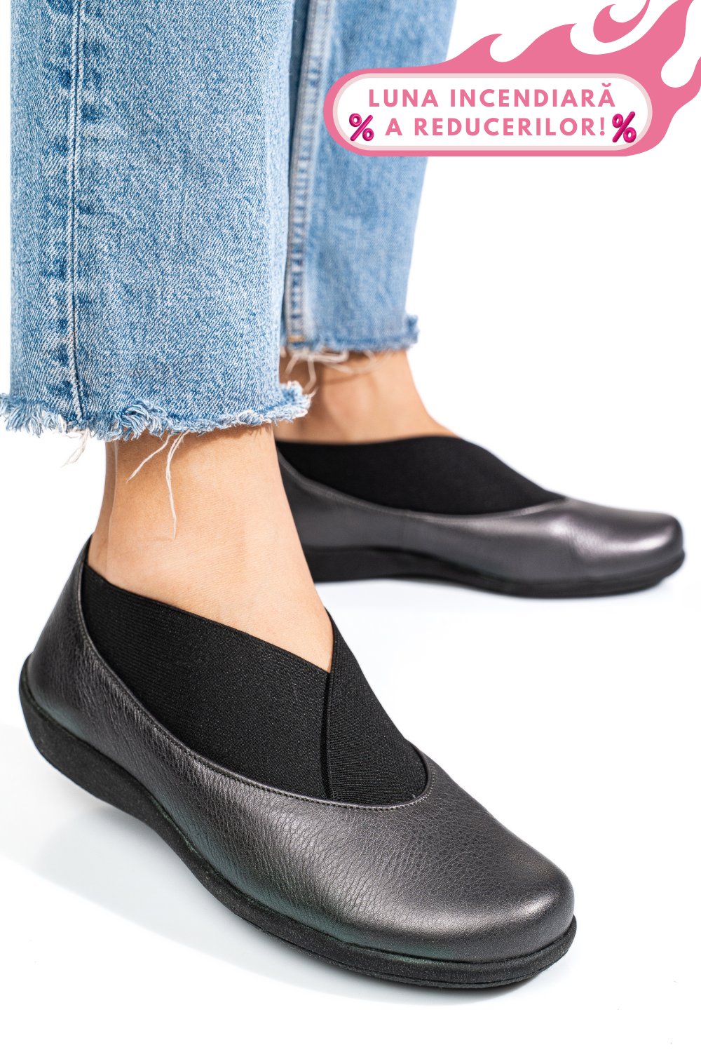 PANTOFI PEWTER PIELE NATURALA DPC1529