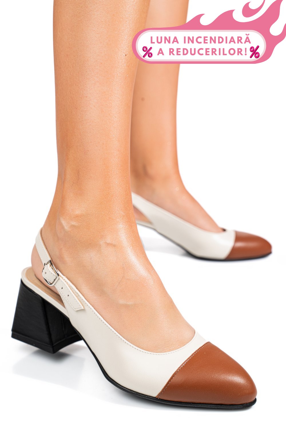 PANTOFI BEJ MARO PIELE NATURALA 1PC582