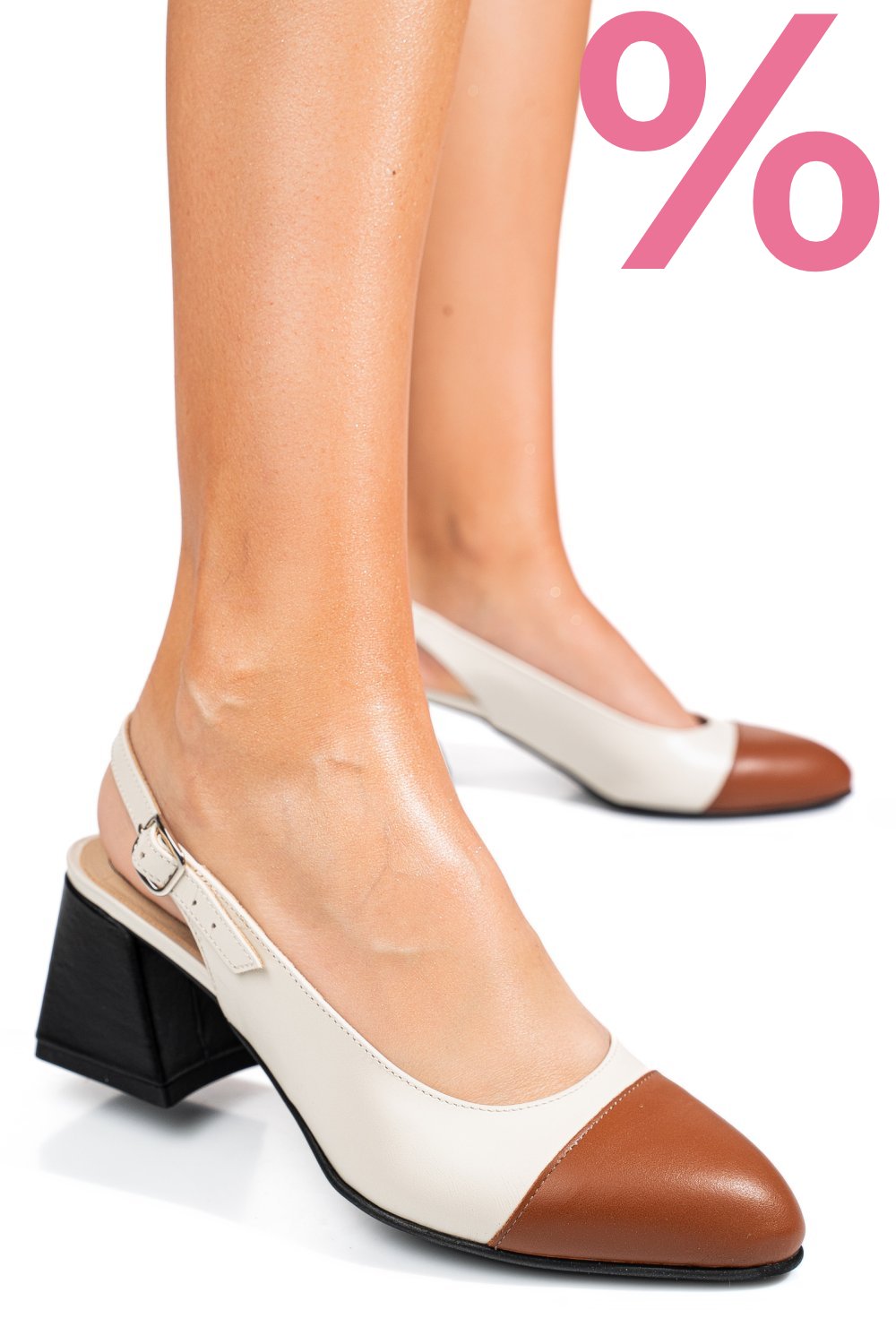 PANTOFI BEJ MARO PIELE NATURALA 1PC582