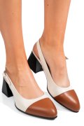 PANTOFI BEJ MARO PIELE NATURALA 1PC582