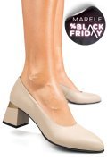 PANTOFI BEJ PIELE NATURALA 5S77025