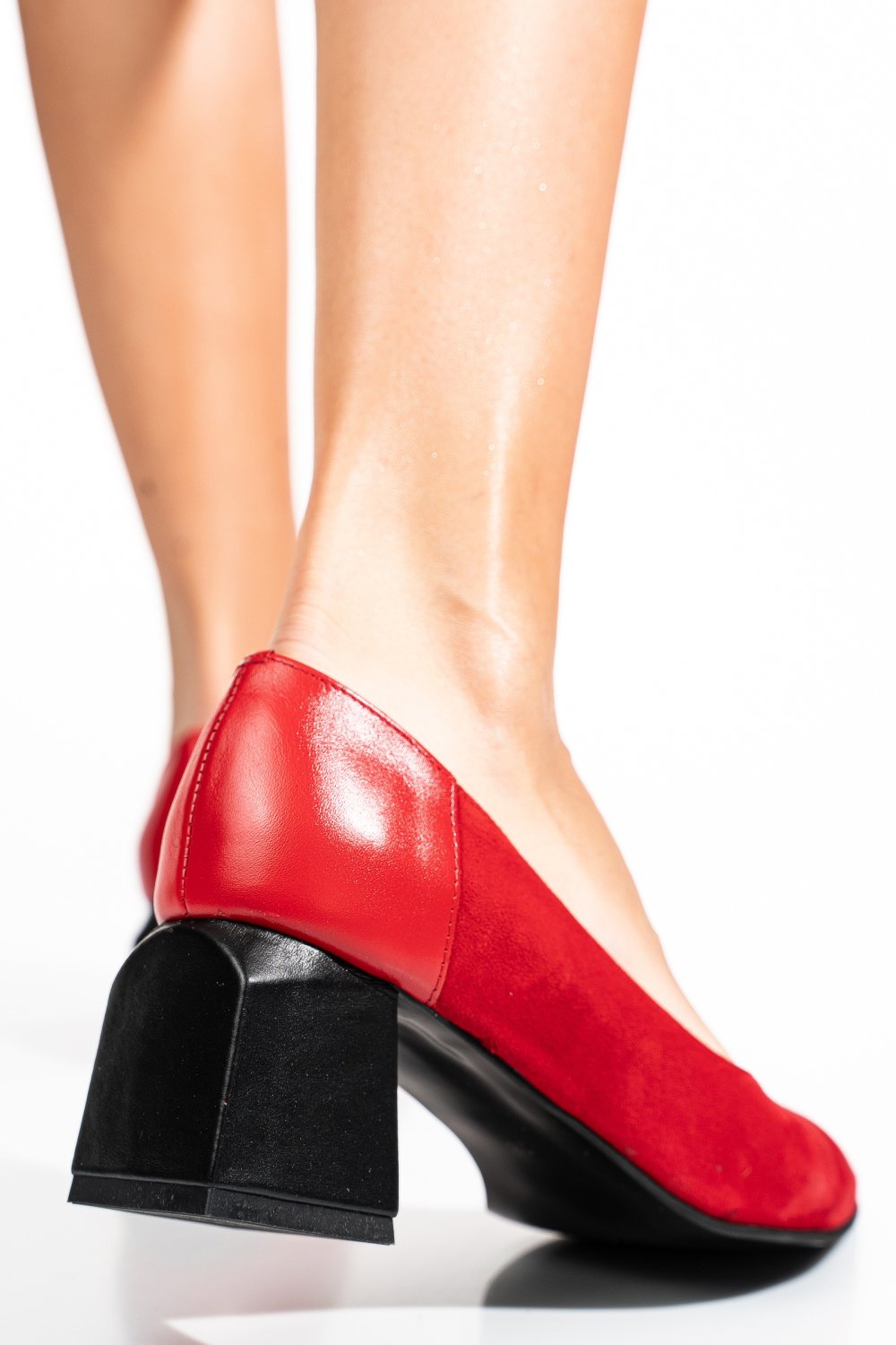 PANTOFI ROSII PIELE NATURALA INTOARSA 5S77461