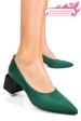 Pantofi verzi piele naturala intoarsa 5s77461