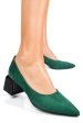 Pantofi verzi piele naturala intoarsa 5s77461