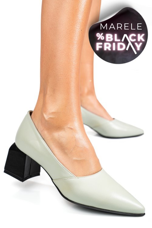 Pantofi turcoaz piele naturala 5s77460