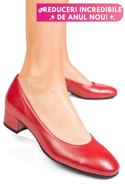 Pantofi rosii piele naturala 1s77301