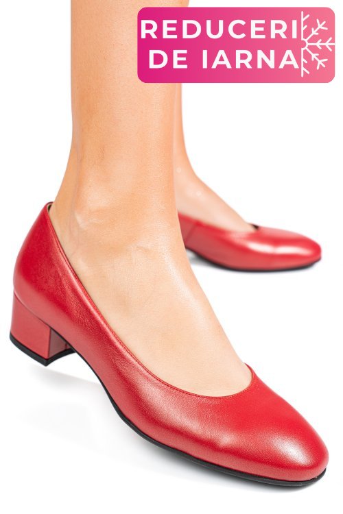 Pantofi rosii piele naturala 1s77301