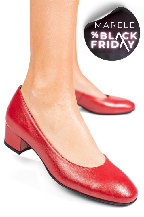 Pantofi rosii piele naturala 1s77301