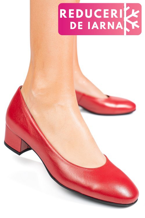 Pantofi rosii piele naturala 1s77301