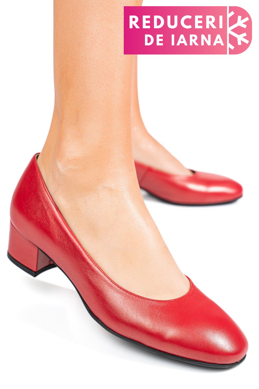 PANTOFI ROSII PIELE NATURALA 1S77301