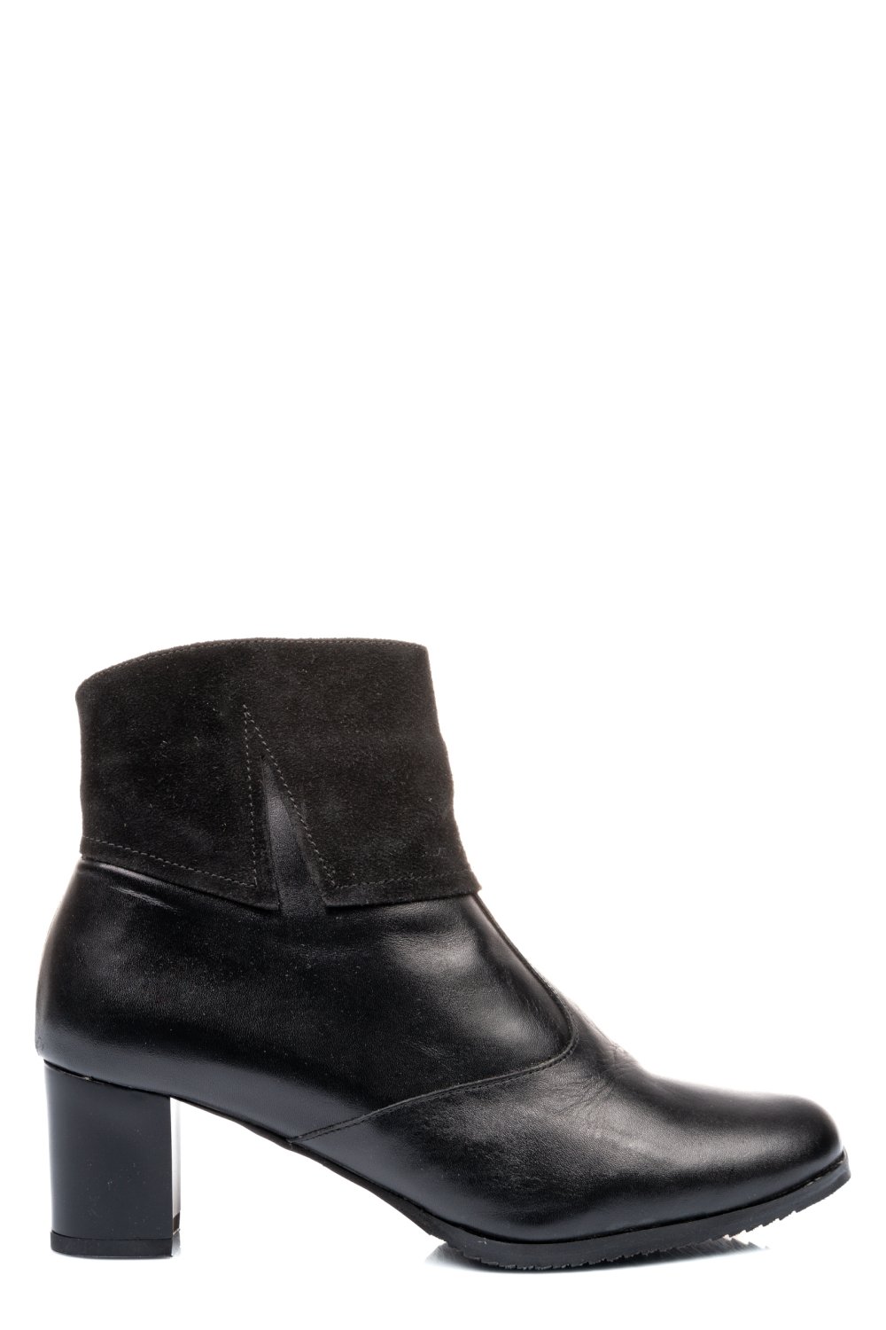 BOTINE NEGRE PIELE NATURALA 0PC65