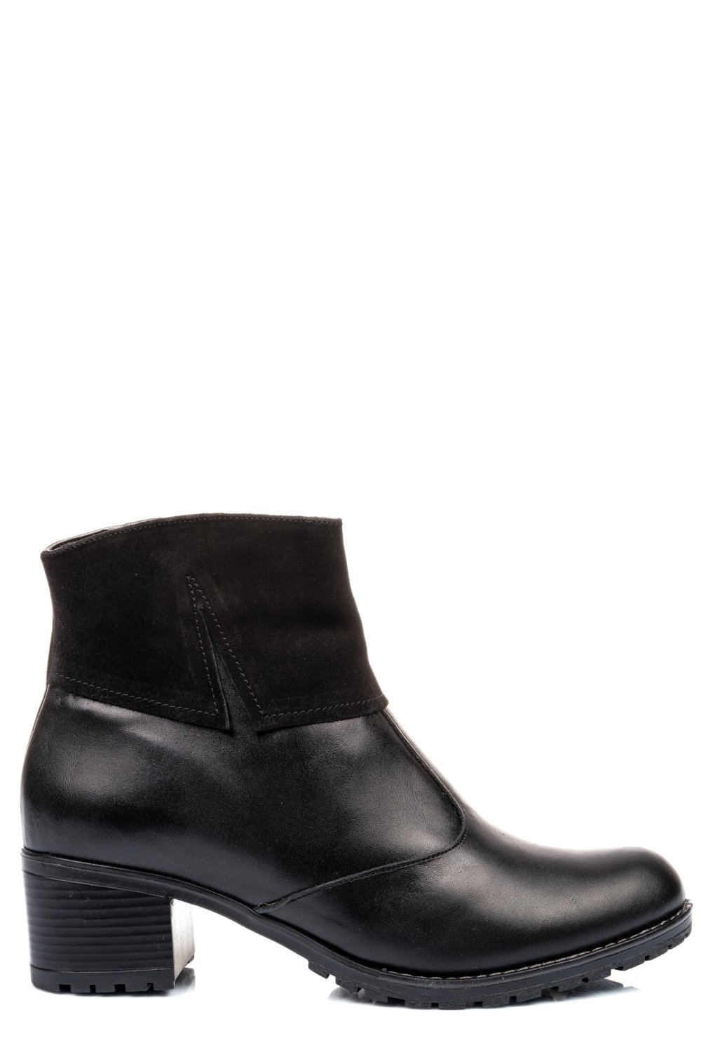 BOTINE NEGRE PIELE NATURALA 0PC65