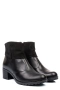 BOTINE NEGRE PIELE NATURALA 0PC65