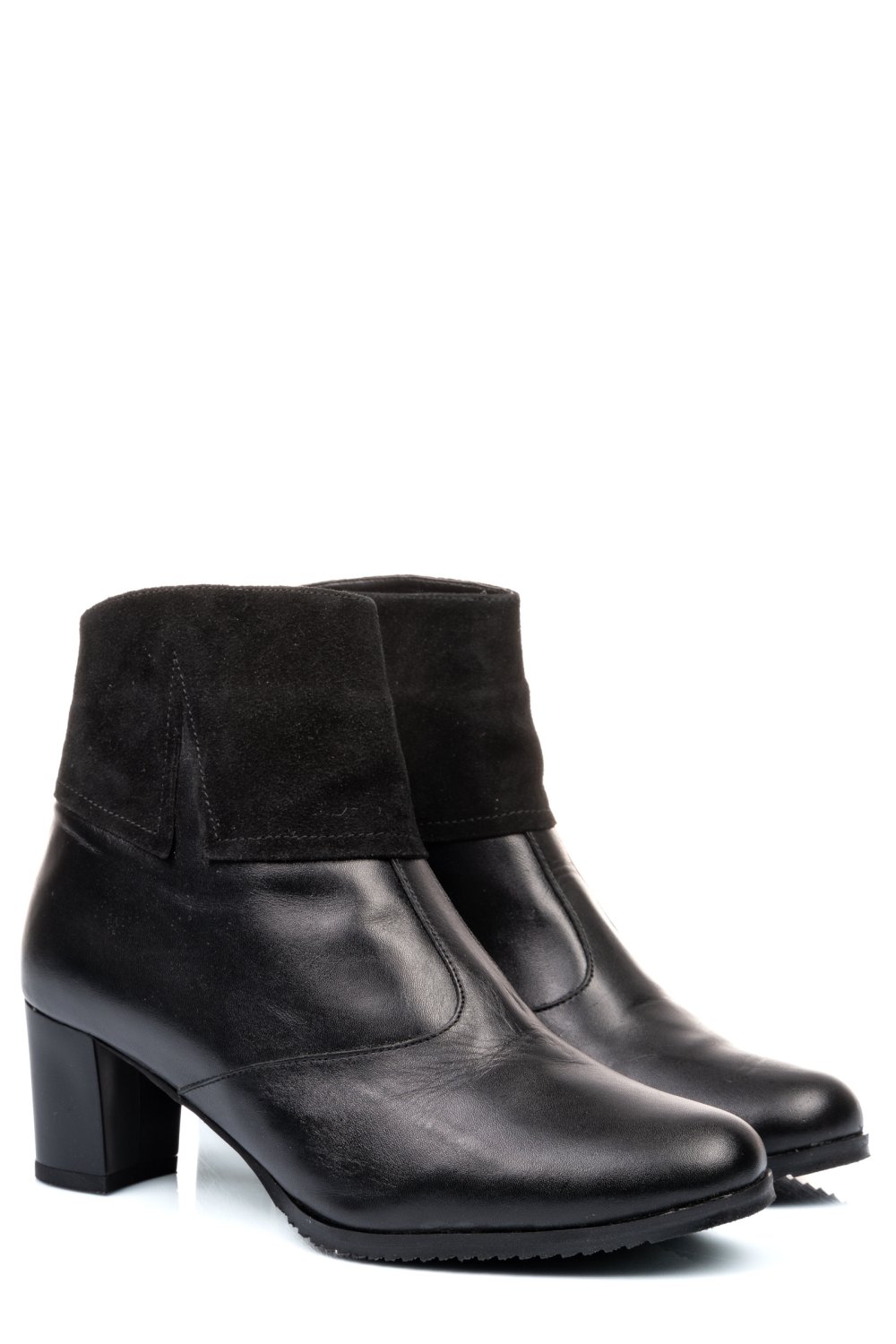 BOTINE NEGRE PIELE NATURALA 0PC43