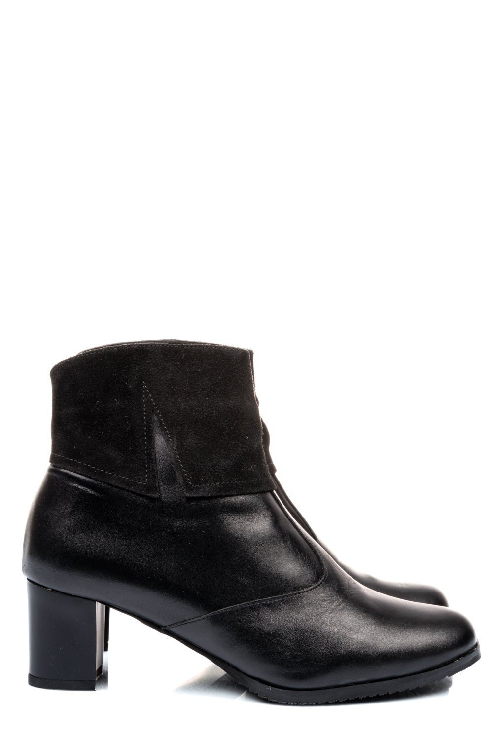 BOTINE NEGRE PIELE NATURALA 0PC43