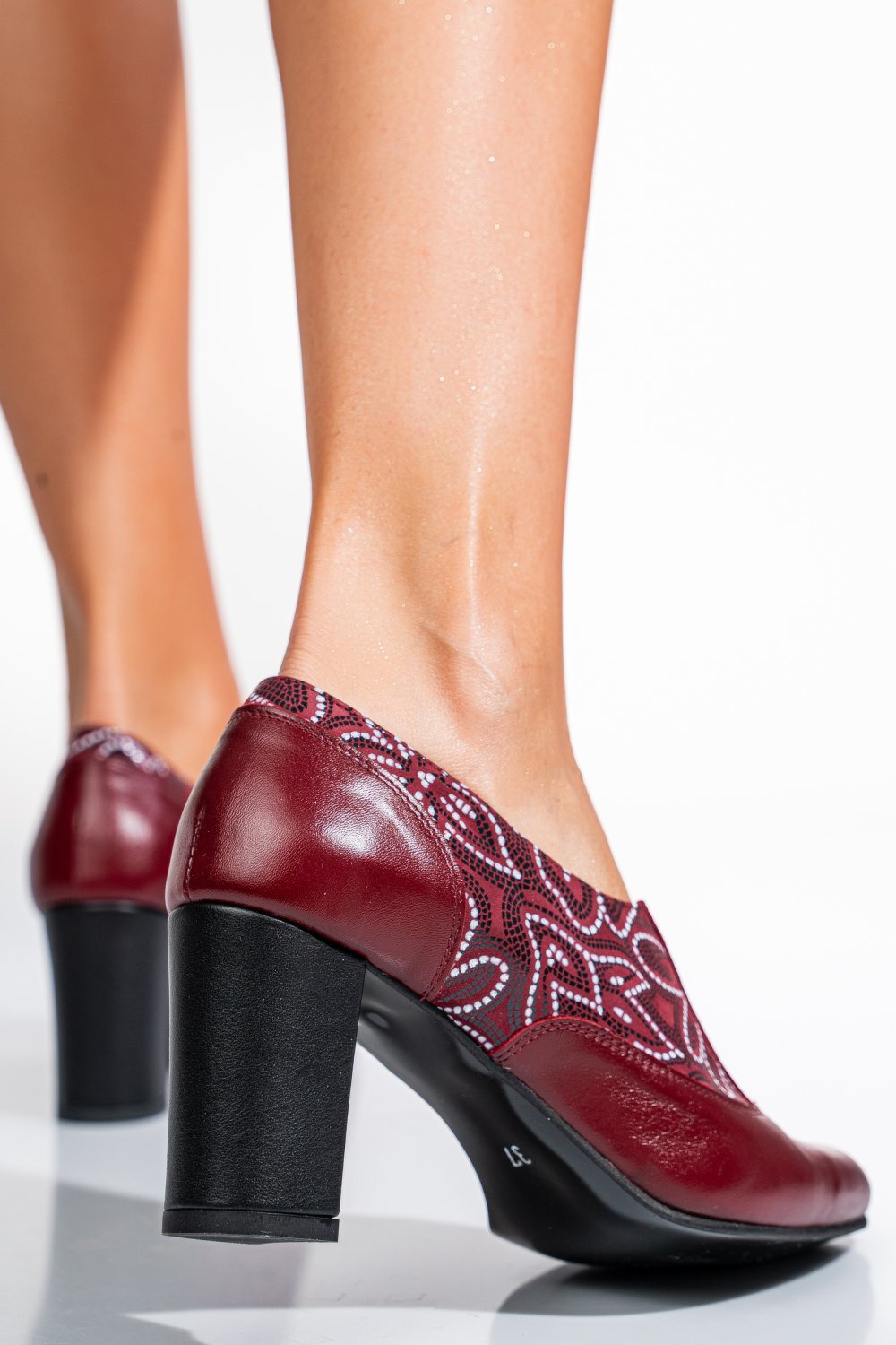PANTOFI VISINII PIELE NATURALA 1PC717-II