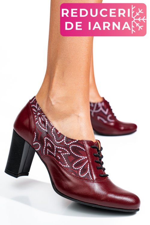 Pantofi visinii piele naturala 1pc717-ii