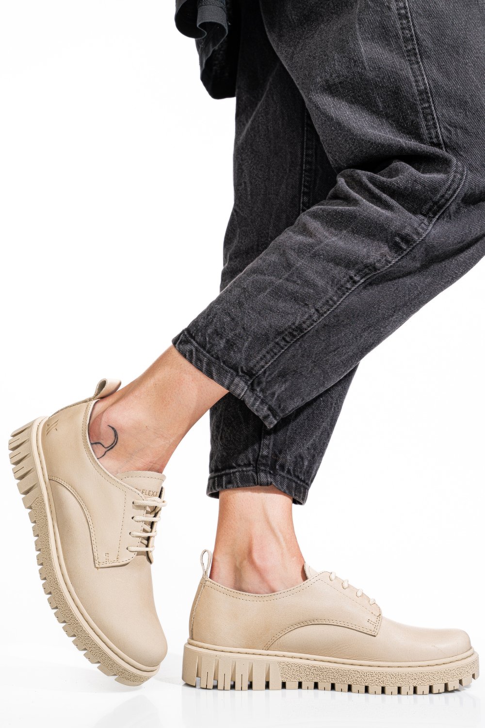 PANTOFI BEJ PIELE NATURALA DW23-I1139