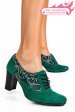 Pantofi verzi piele naturala intoarsa 1pc717-ii