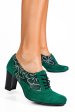 Pantofi verzi piele naturala intoarsa 1pc717-ii