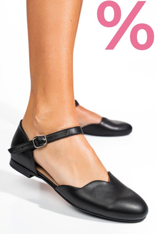 Balerini negri piele naturala 3s7719