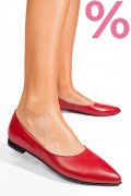 BALERINI ROSII PIELE NATURALA 3S7707