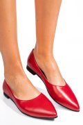 BALERINI ROSII PIELE NATURALA 3S7707