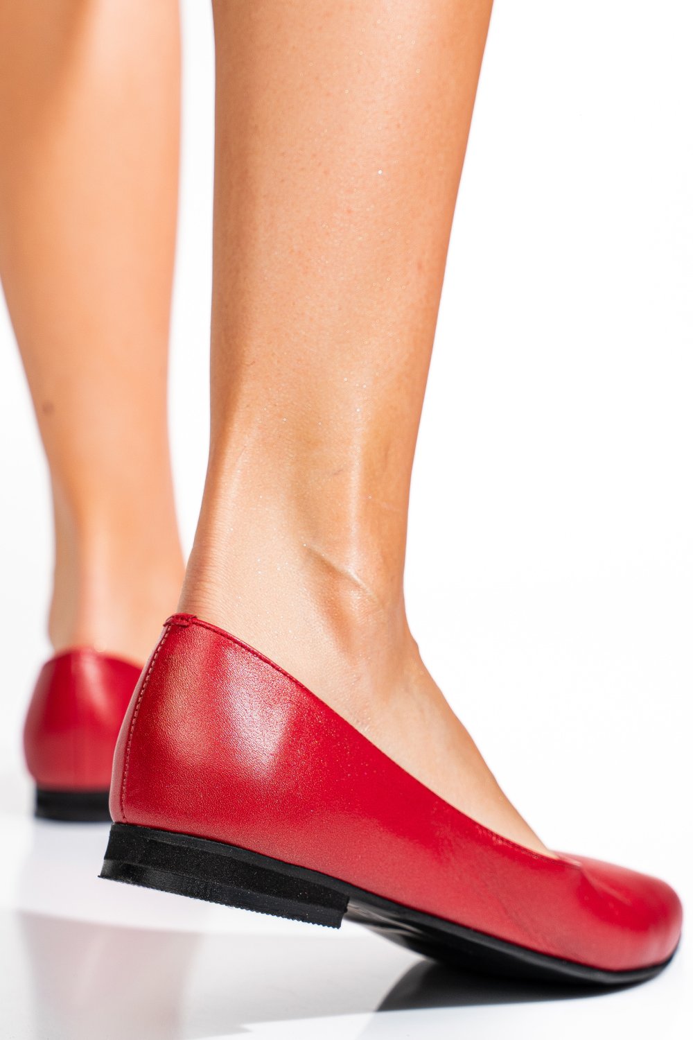 BALERINI ROSII PIELE NATURALA 3S7707
