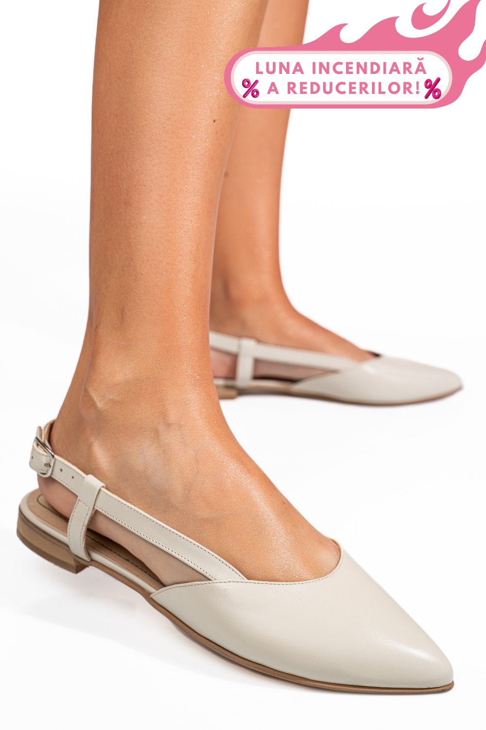 BALERINI BEJ PIELE NATURALA 3S7725