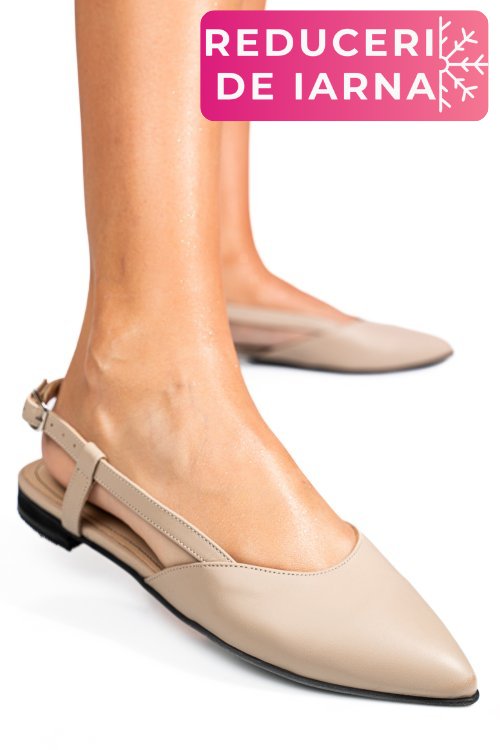 Balerini bej piele naturala 3s7725-ii