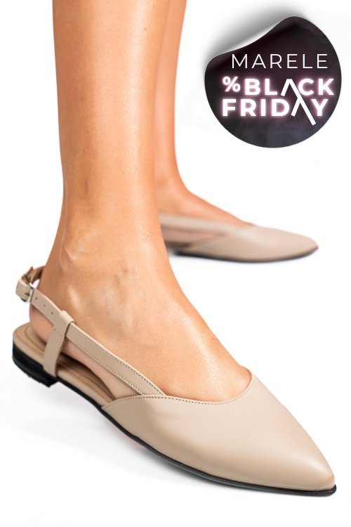 Balerini bej piele naturala 3s7725-ii