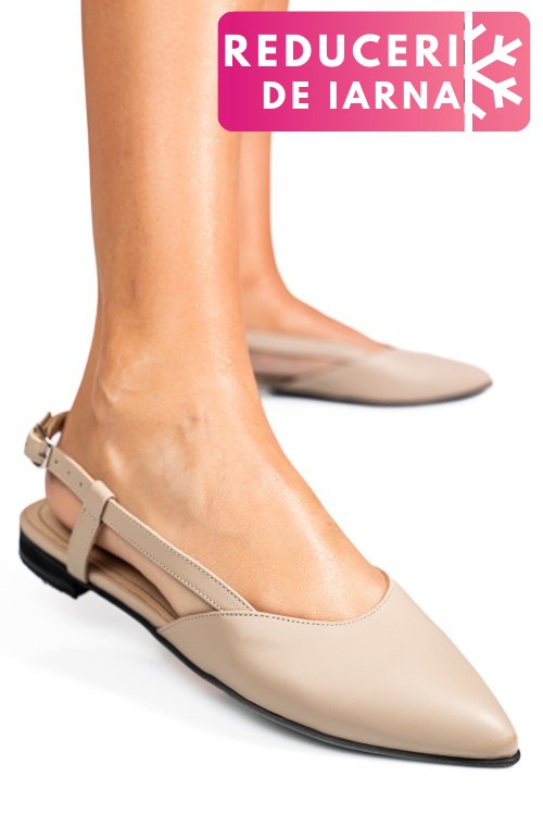 Balerini bej piele naturala 3s7725-ii