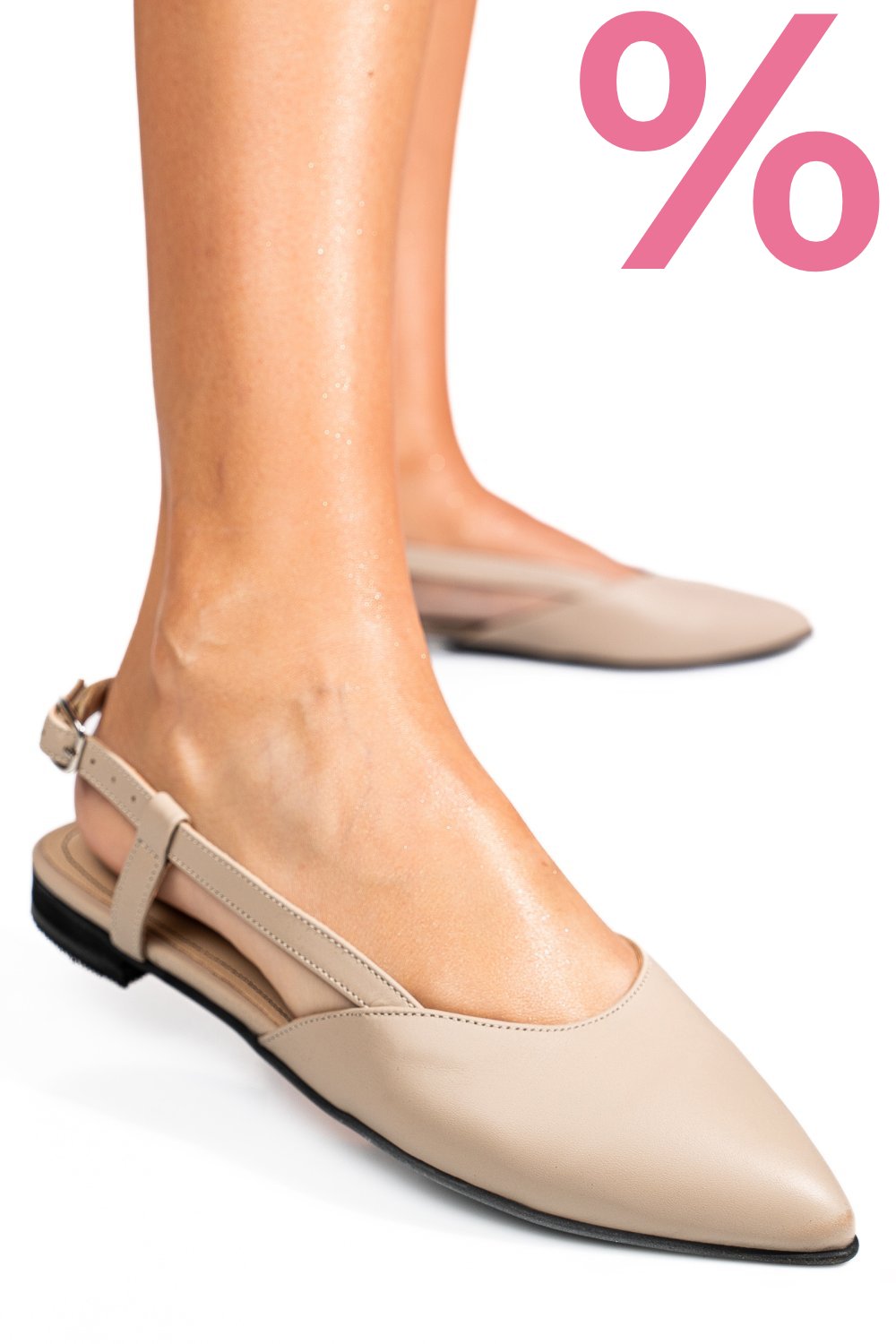 BALERINI BEJ PIELE NATURALA 3S7725-II