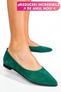 BALERINI VERZI PIELE NATURALA INTOARSA 3S7707