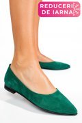 BALERINI VERZI PIELE NATURALA INTOARSA 3S7707