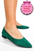 BALERINI VERZI PIELE NATURALA INTOARSA 3S7707