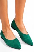 BALERINI VERZI PIELE NATURALA INTOARSA 3S7707