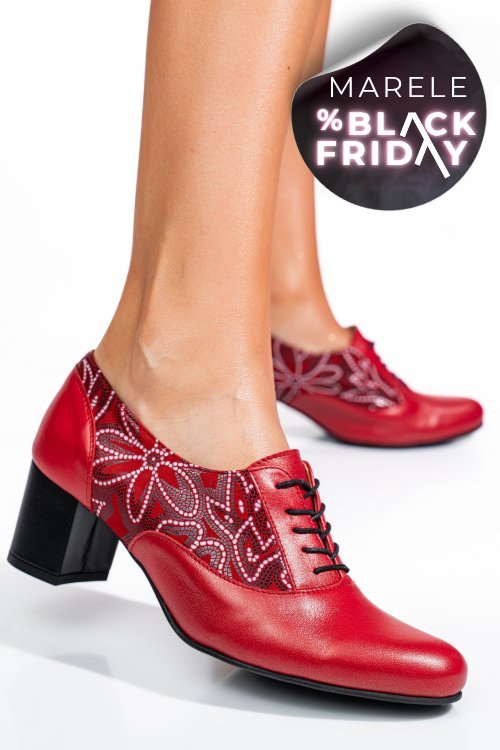 Pantofi rosii piele naturala 1s77515pa