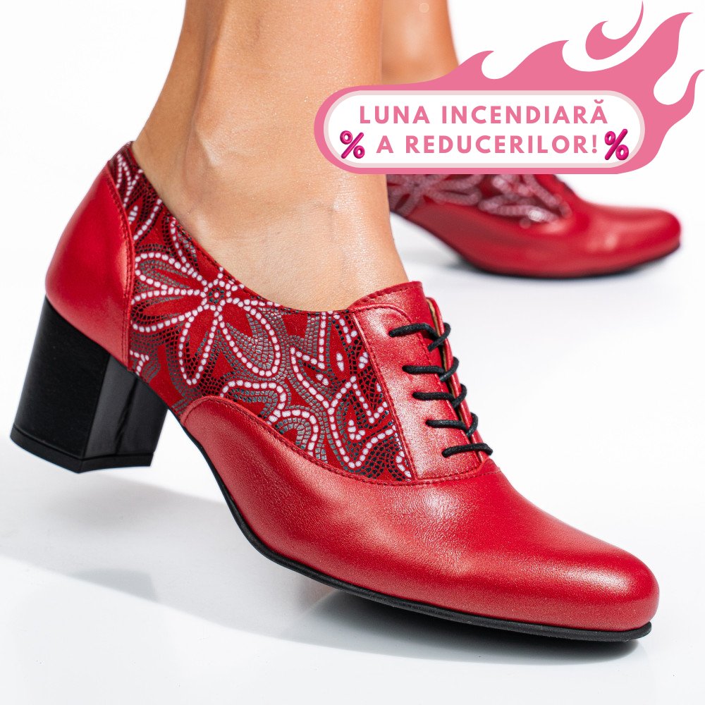 PANTOFI ROSII PIELE NATURALA 1S77515PA