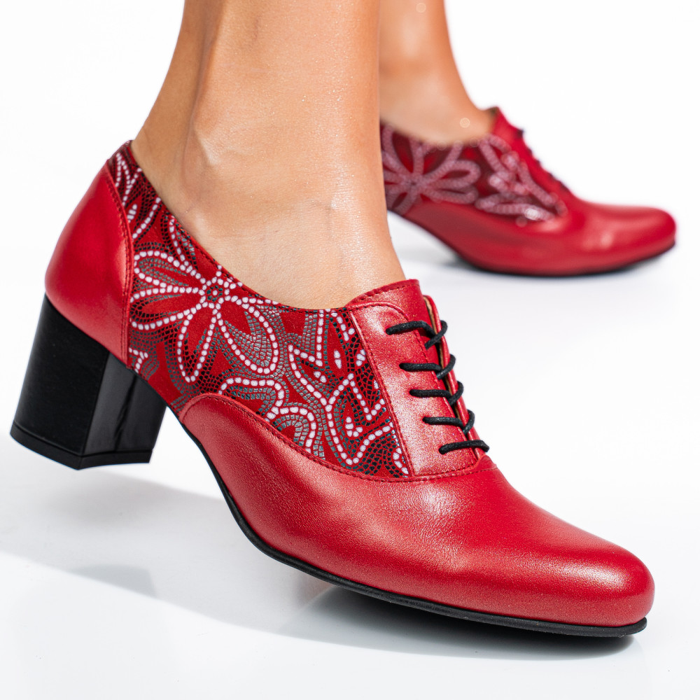 PANTOFI ROSII PIELE NATURALA 1S77515PA