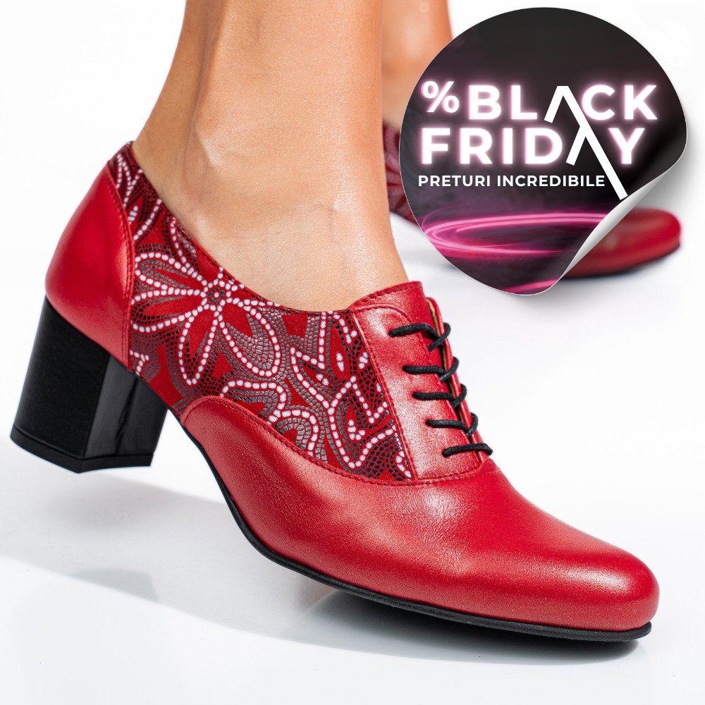 PANTOFI ROSII PIELE NATURALA 1S77515PA